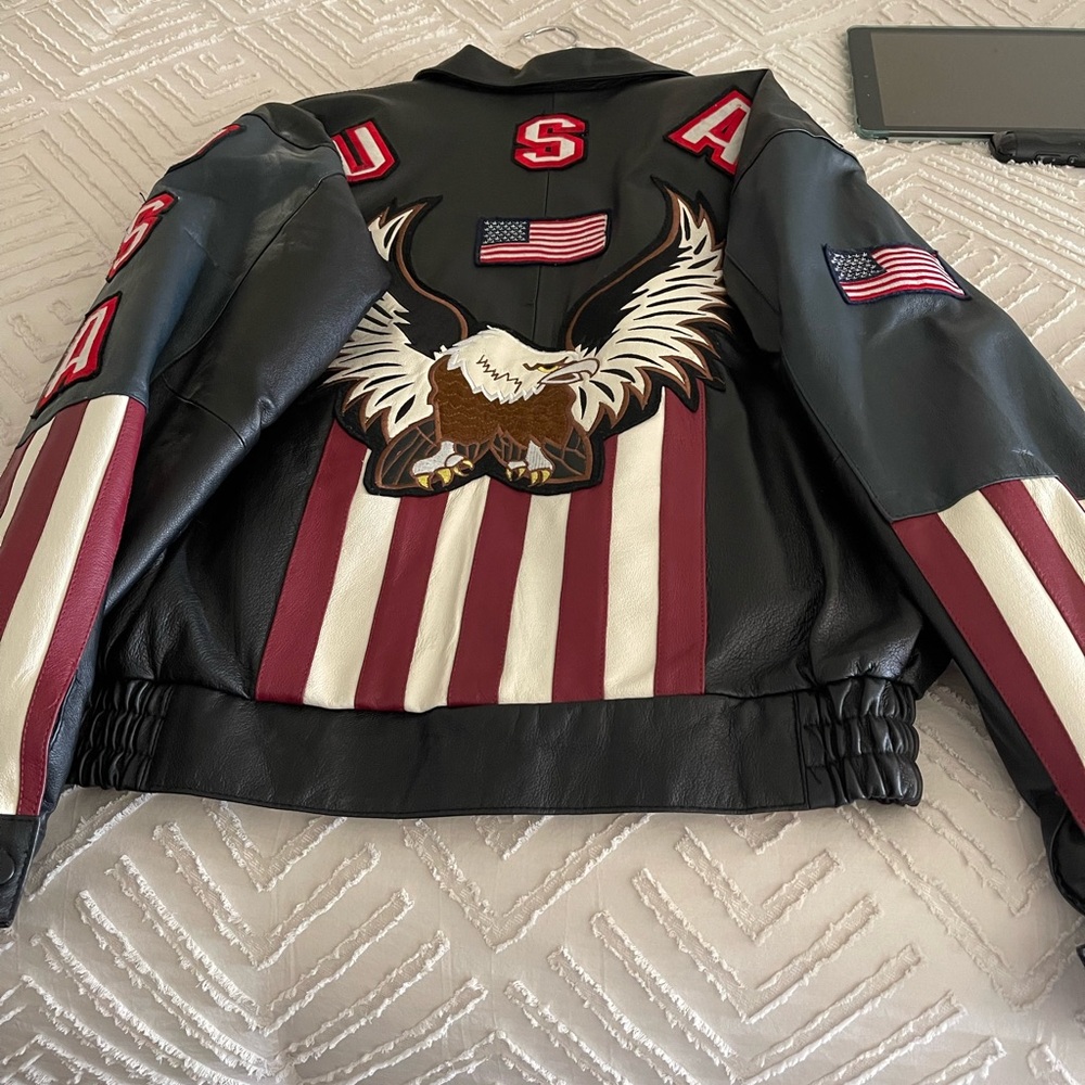USA Eagle Leather Jacket